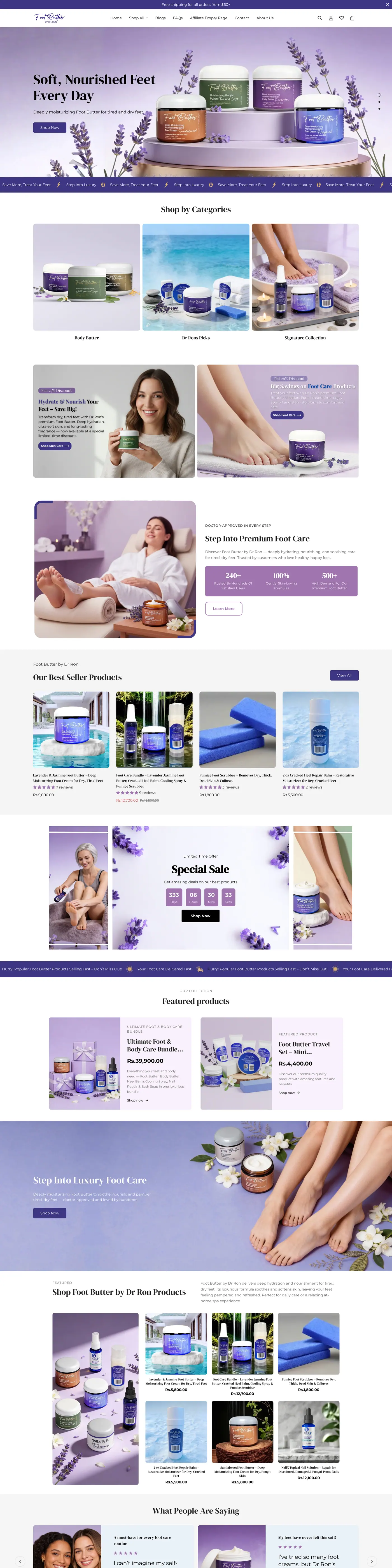 Foot Butter by Dr. Ron website