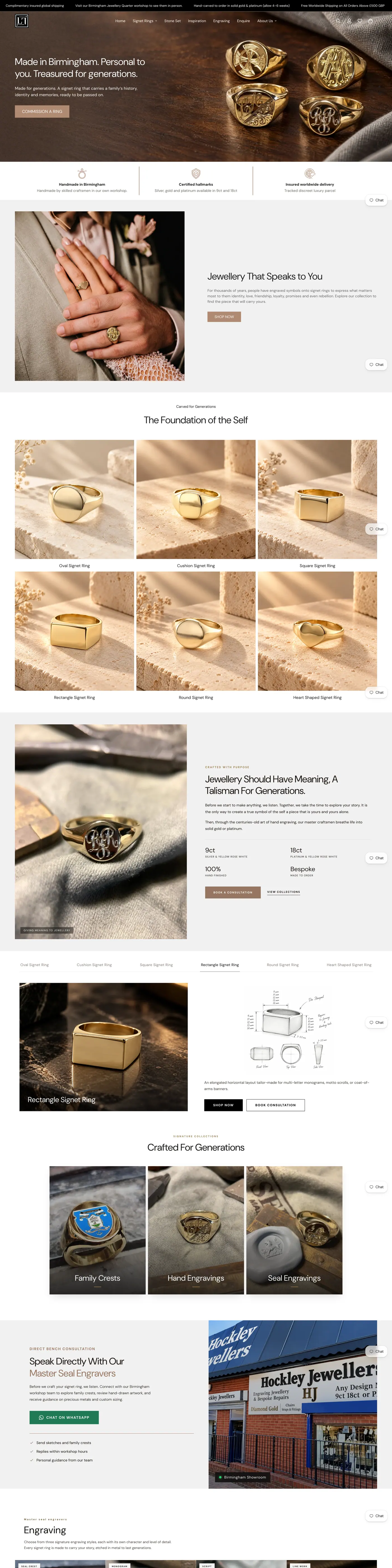 Legacy Signet Rings website