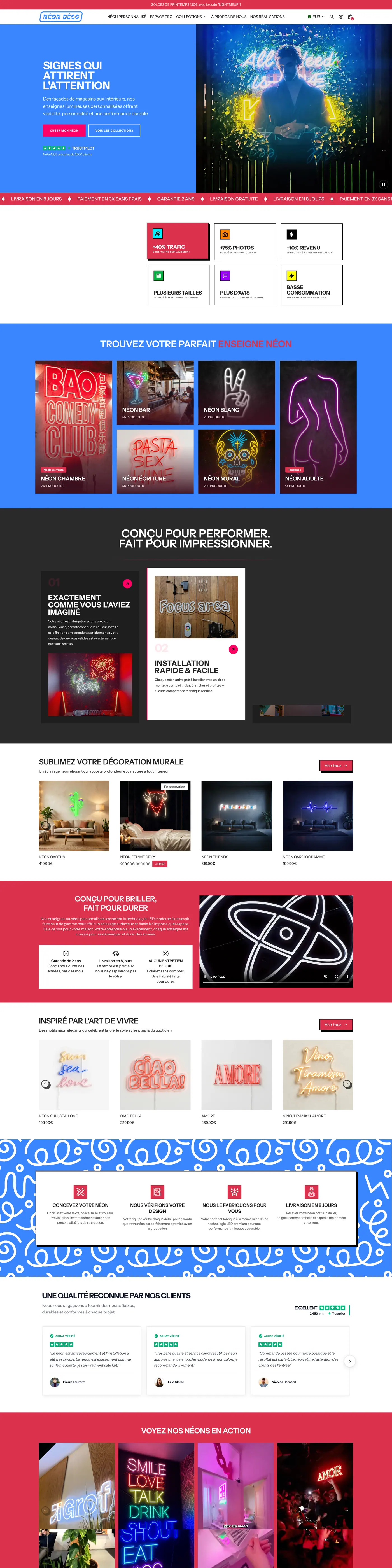 Néon Déco website