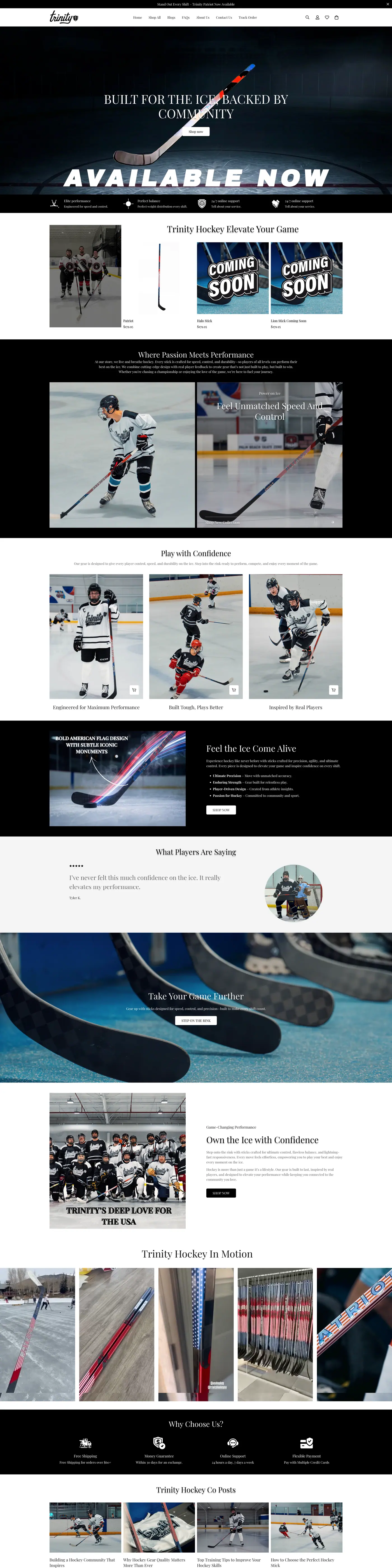 Trinity Hockey Co. website