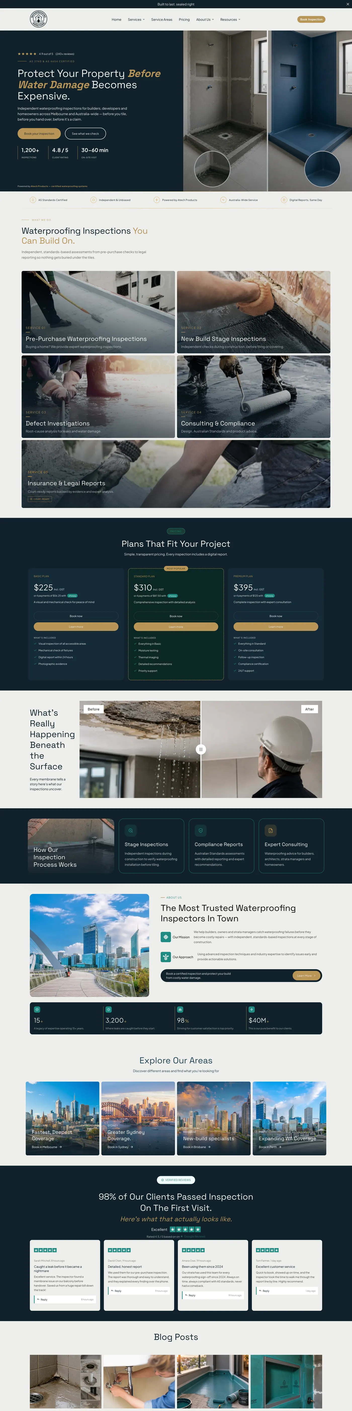 Waterproofing Inspections website